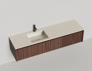 Подвесная тумба Salini Domino 27D218ON 180см шпон Onda Plus